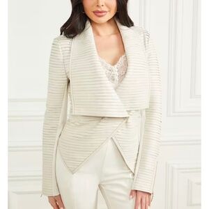 Marciano by Guess Shayna Drape Leather Jacket